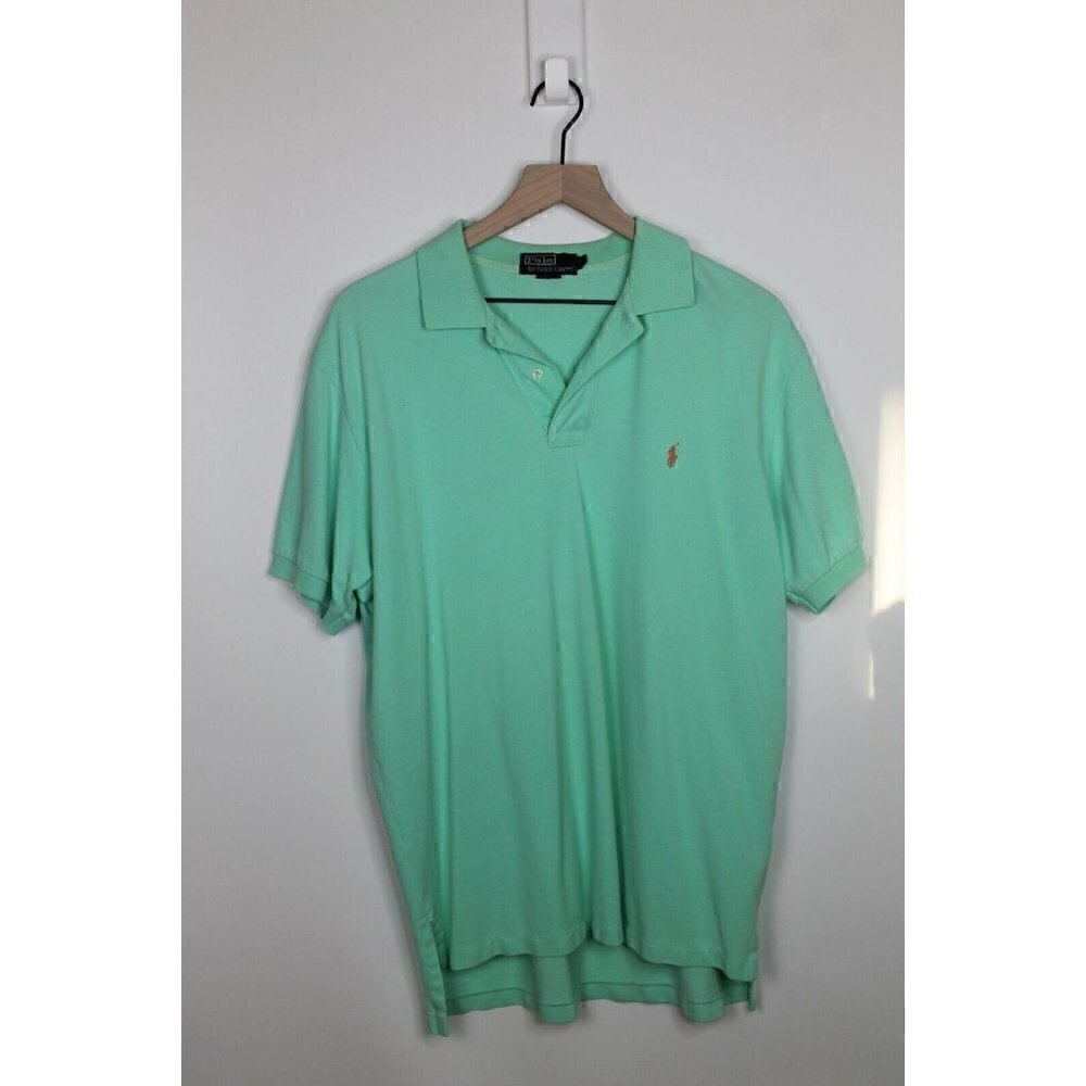 Polo Ralph Lauren Shirt Men's Size L Mint 100% Cotton Salmon Pony $110
